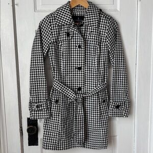 LONDON FOG GINGHAM TRENCH COAT / JACKET